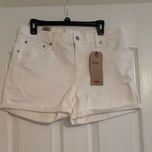 Levi's Women's Cream Jean Shorts 14 NWT